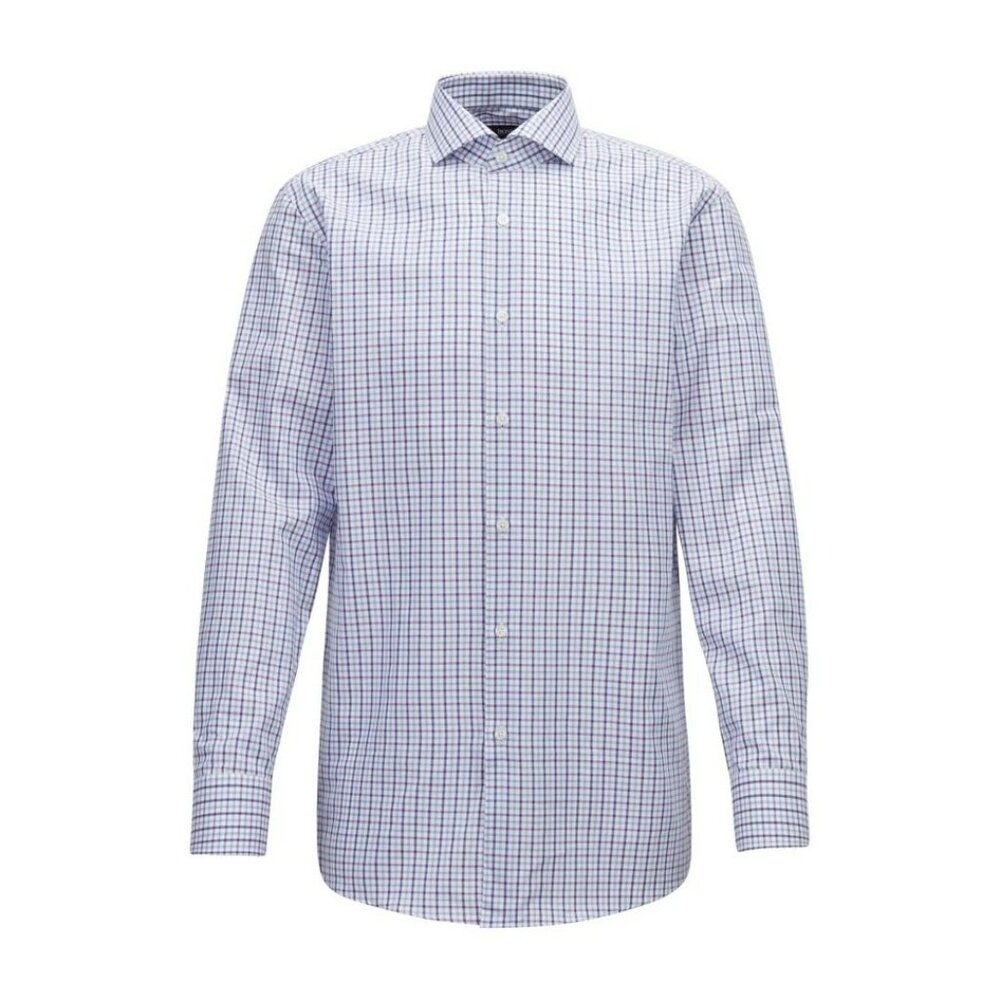 New BOSS SHARP-FIT SHIRT IN OXFORD COTTON WITH GINGHAM CHECK Size 16-32/33